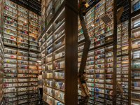 大型图书馆室内藏书展览展示效果-1305-09