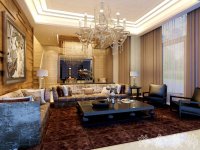 轻奢风格别墅室内装修装饰效果展示-1033-01