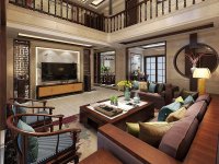 中式风格别墅室内装修装饰效果展示-第1091期