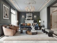 简约现代风格楼中楼室内装修装饰效果-1108-01