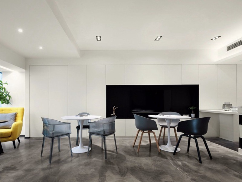 极简黑白办公室装修装饰设计效果-第1528期