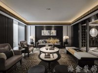 中式风格家居装修装饰室内设计效果-H806-2